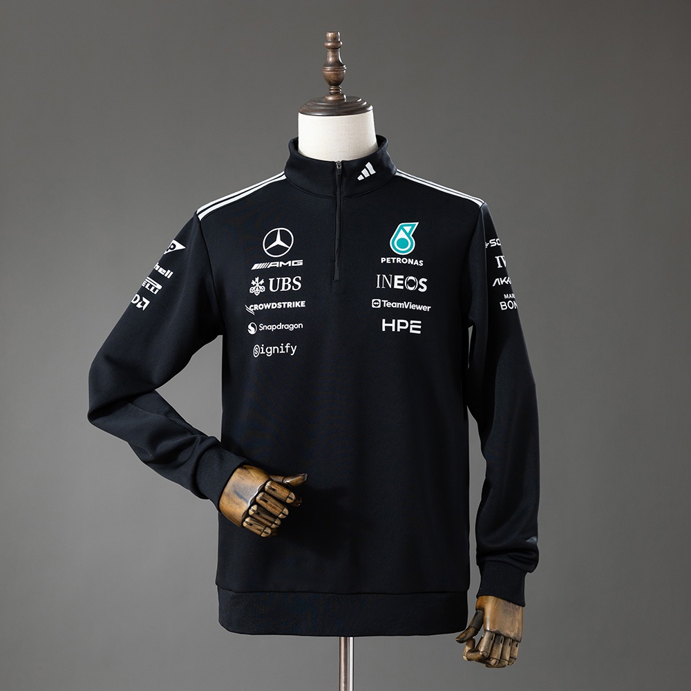 Mercedes-AMG Petronas F1 2026 Black Half-Zip Jacket