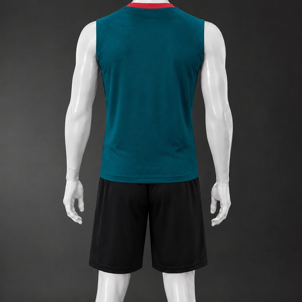 AC Milan 25/26 Teal Red Training Vest kit Foto 2