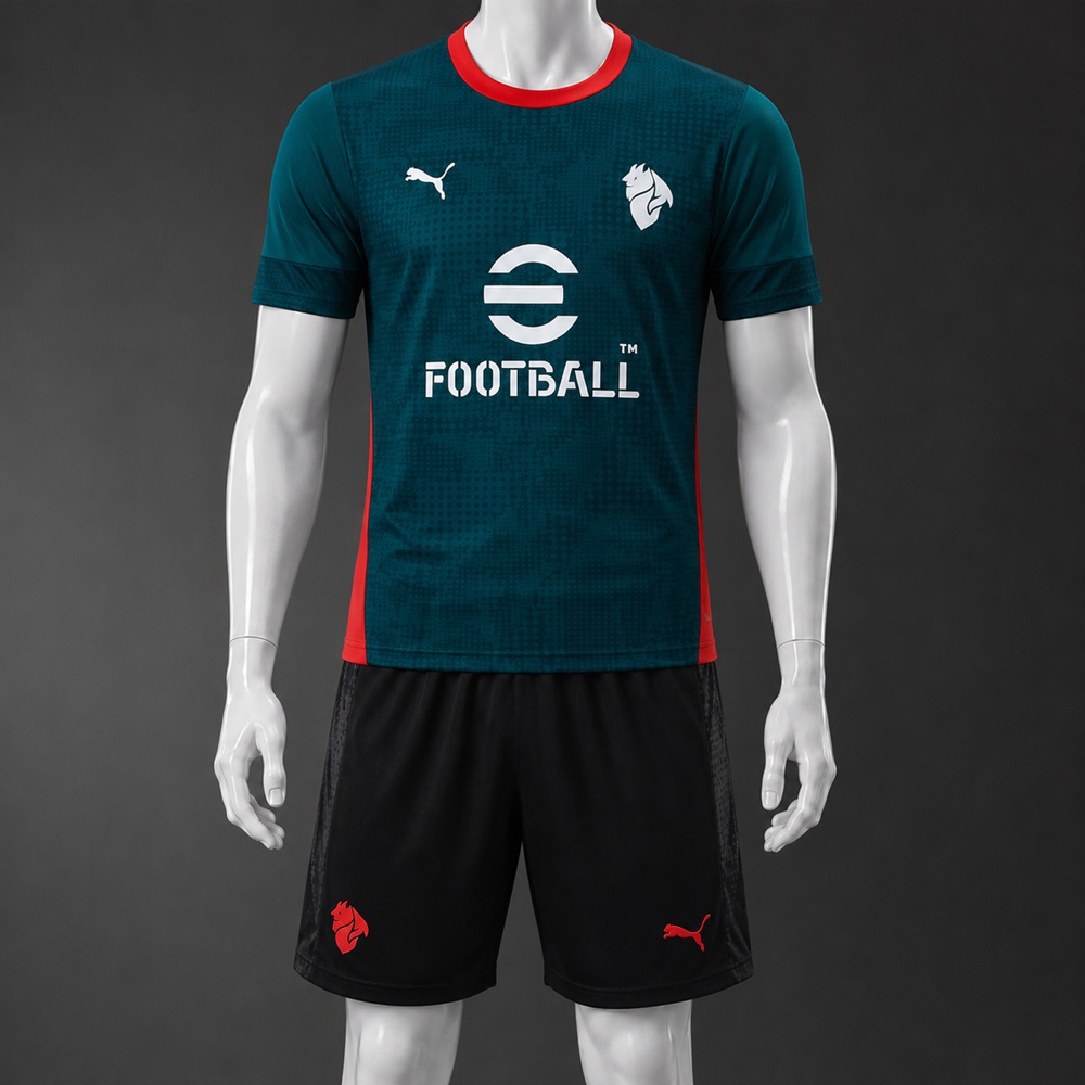 AC Milan 25/26 Teal Black Short Sleeve Short Set
