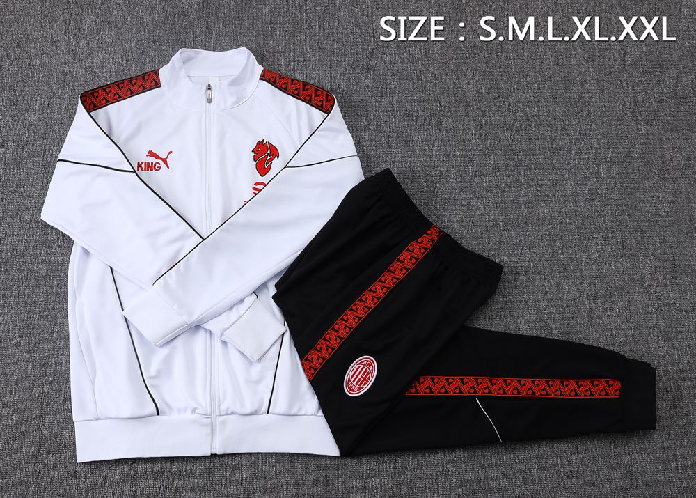 AC Milan 25/26 White Red Soccer Jacket Kit Set Foto 2