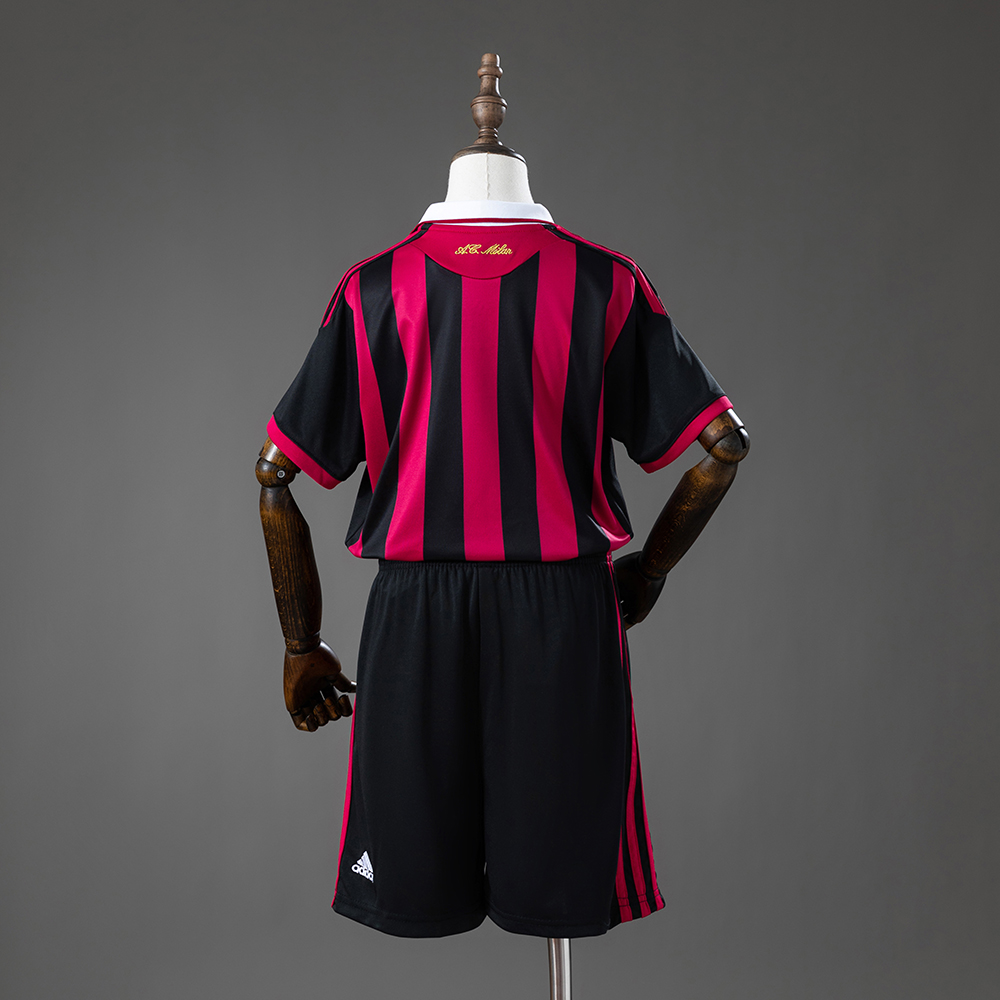 AC Milan 09/10 Home Retro Kids Kit Jersey Foto 2