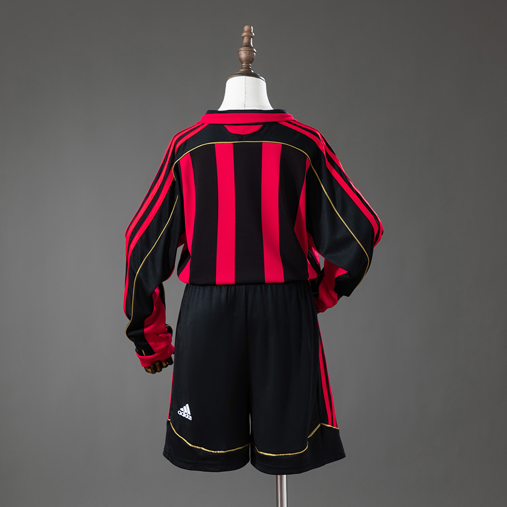 AC Milan 06/07 Home Retro Long Sleeve Kids Kit Jersey Foto 2