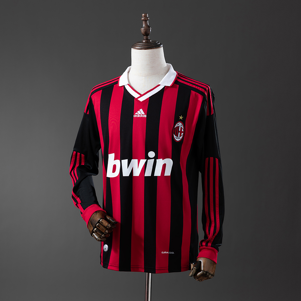AC Milan 09/10 Home Long Sleeve Retro Jersey