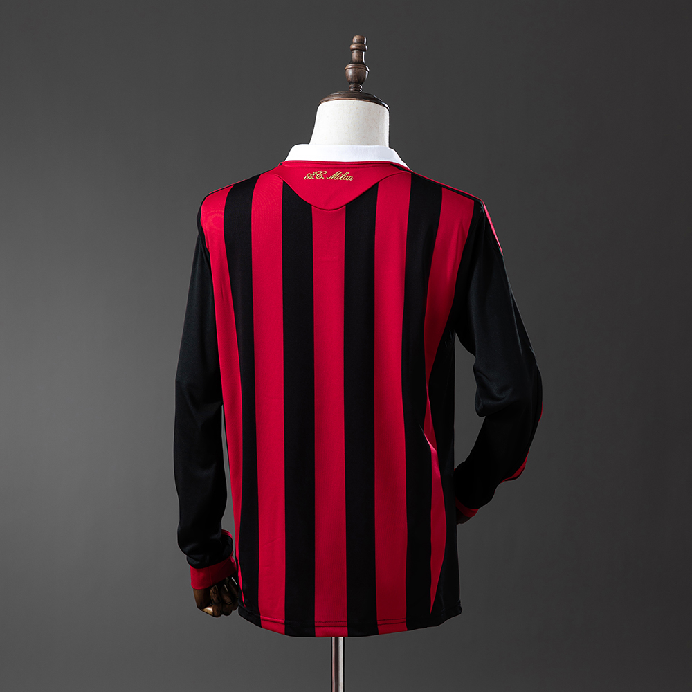 AC Milan 09/10 Home Long Sleeve Retro Jersey Foto 2