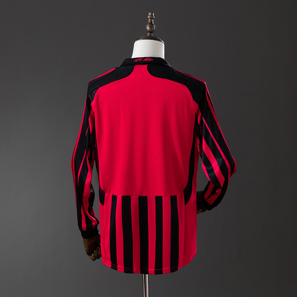 AC Milan 07/08 Home Long Sleeve Retro Jersey Foto 2