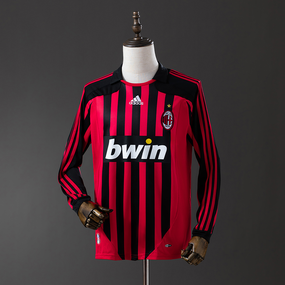 AC Milan 07/08 Home Long Sleeve Retro Jersey