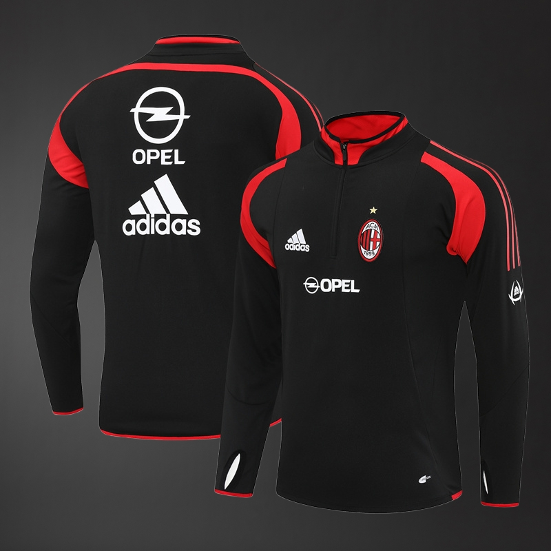 AC Milan 04/05 Adult Retro Black Training Tracksuits