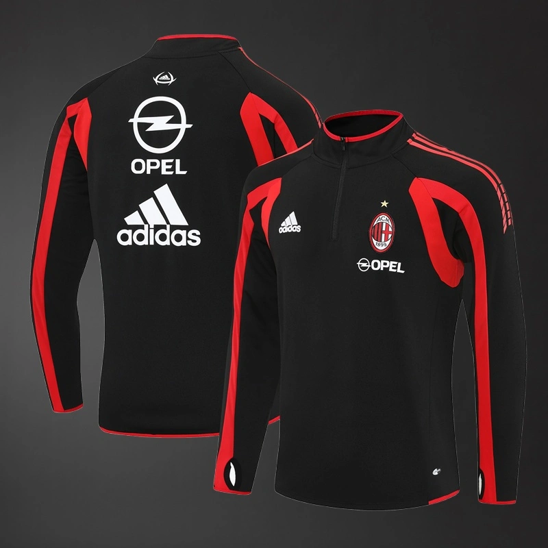 AC Milan 05/06 Adult Retro Black Training Tracksuits