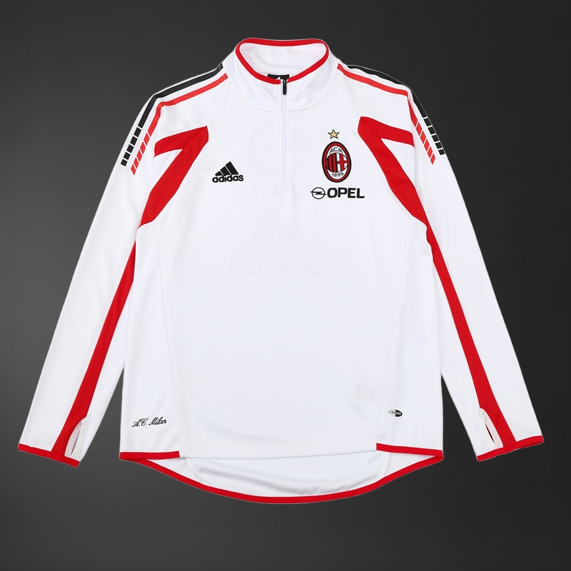 AC Milan 05/06 Adult Retro White Training Tracksuits Foto 2