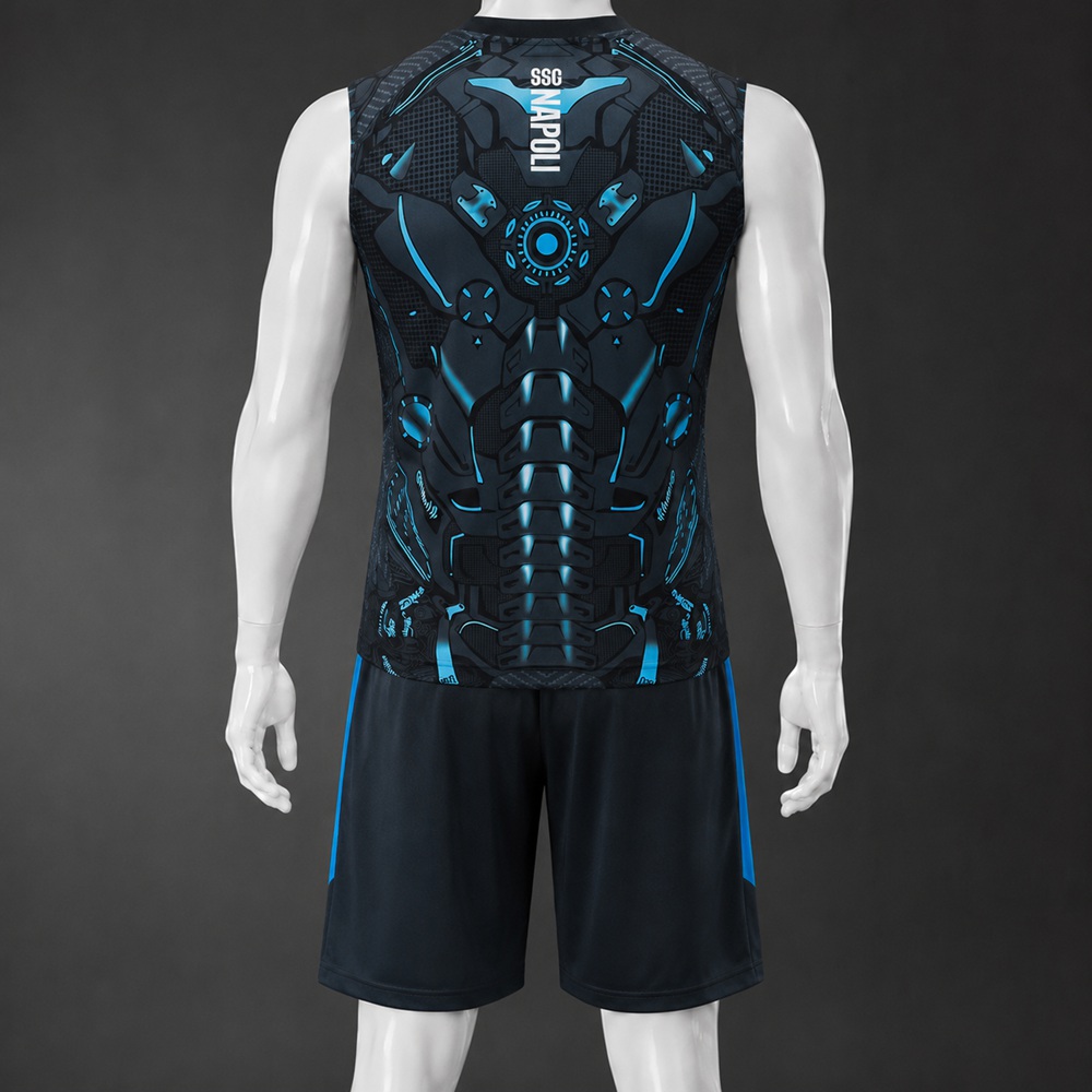 Napoli 25/26 Black Cyan Training Vest kit Foto 2