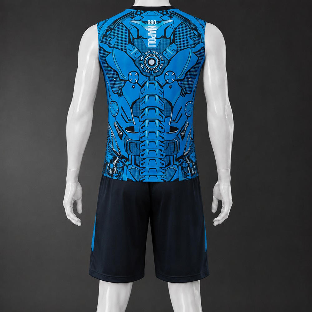 Napoli 25/26 Bright Blue Black Training Vest kit Foto 2