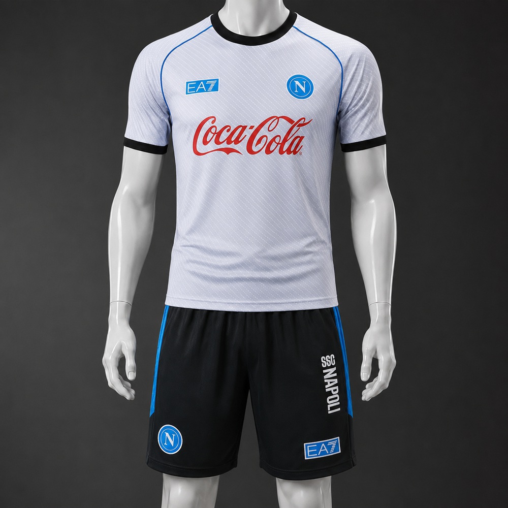 Napoli 25/26 White Black Short Sleeve Short Set