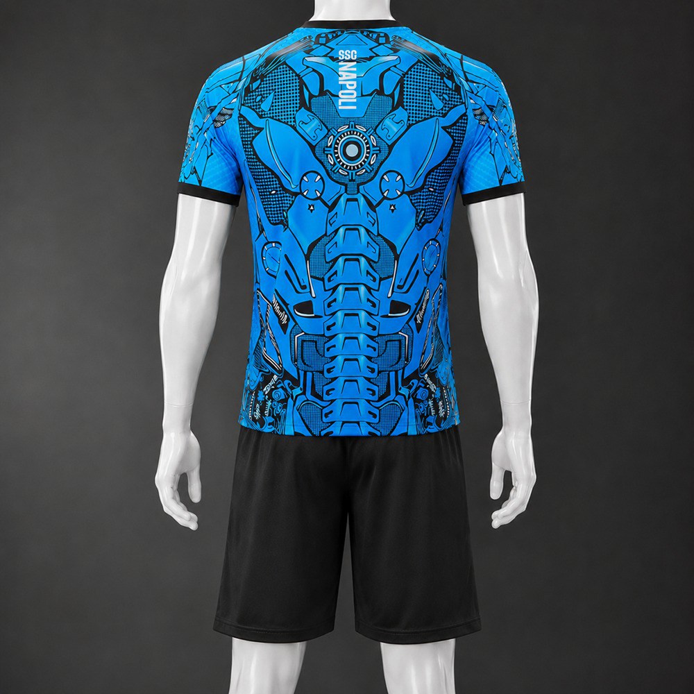 Napoli 25/26 Bright Blue Black Short Sleeve Short Set Foto 2