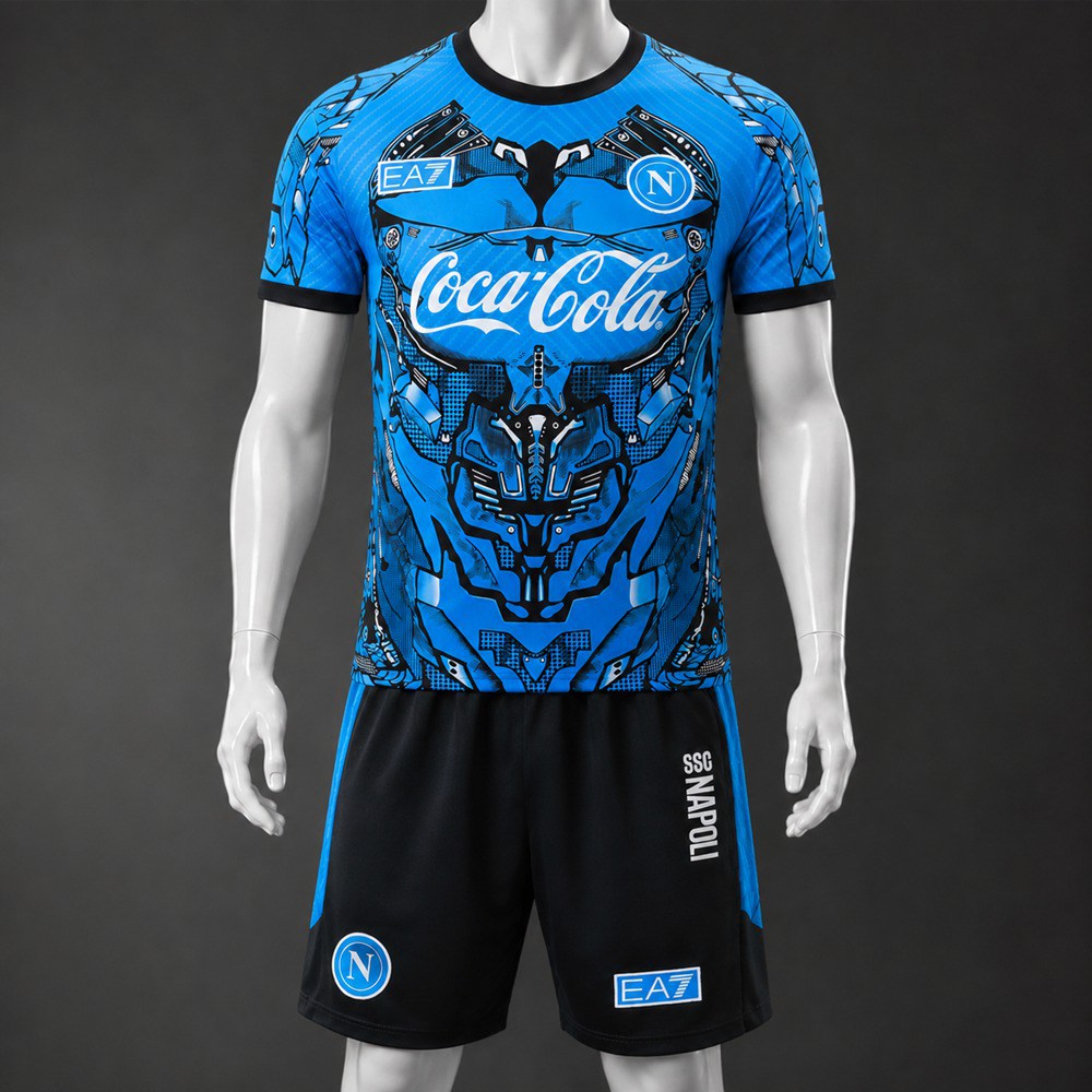 Napoli 25/26 Bright Blue Black Short Sleeve Short Set