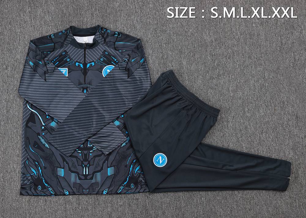 Napoli 25/26 Black Blue Half Zip Tracksuit Foto 2