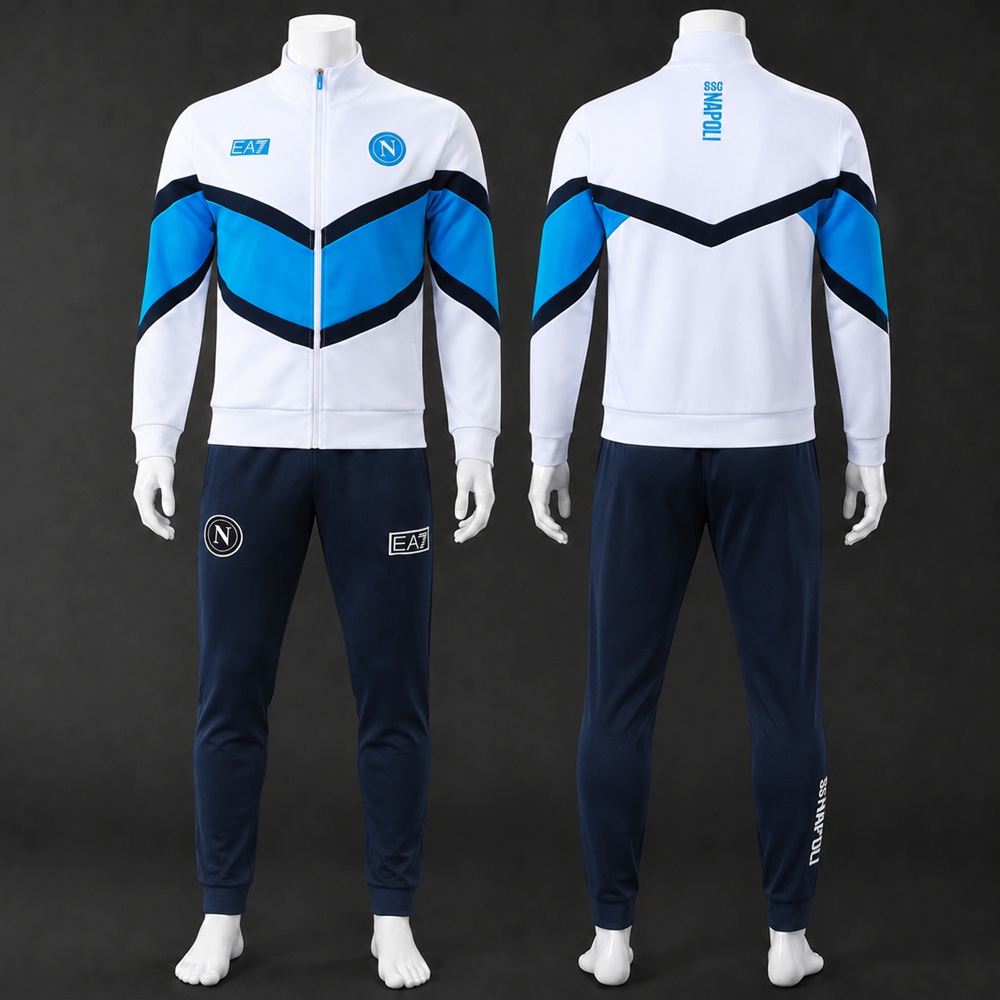Napoli 25/26 White Blue Training Jacket Kit Set