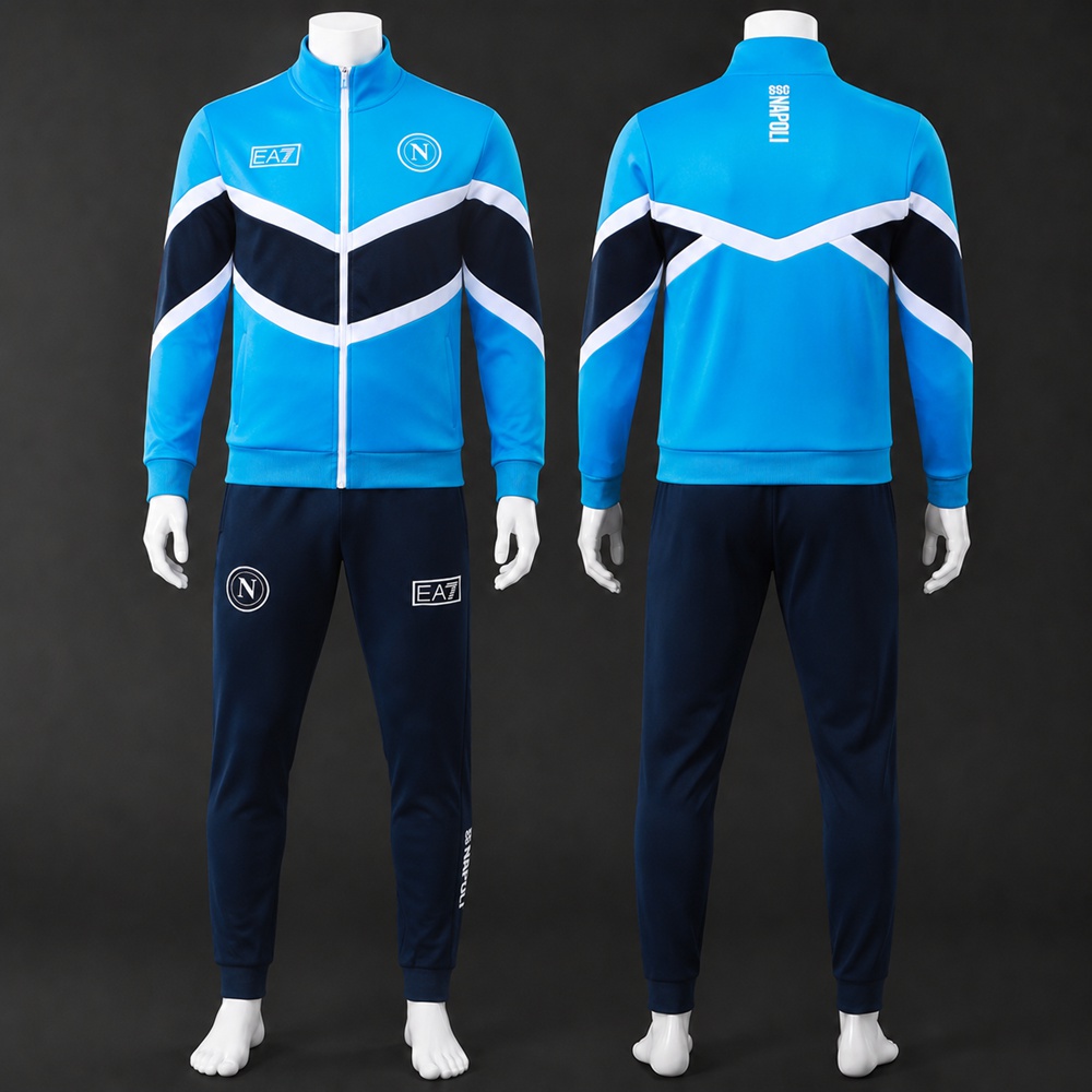 Napoli 25/26 Bright Blue Soccer Jacket Kit Set
