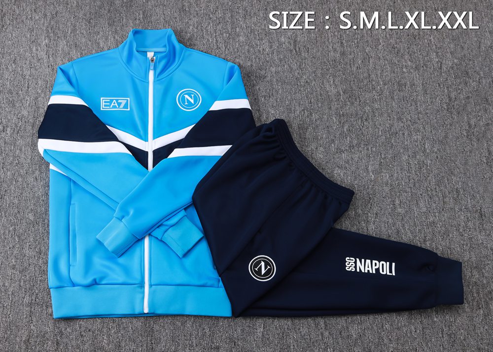 Napoli 25/26 Bright Blue Soccer Jacket Kit Set Foto 2