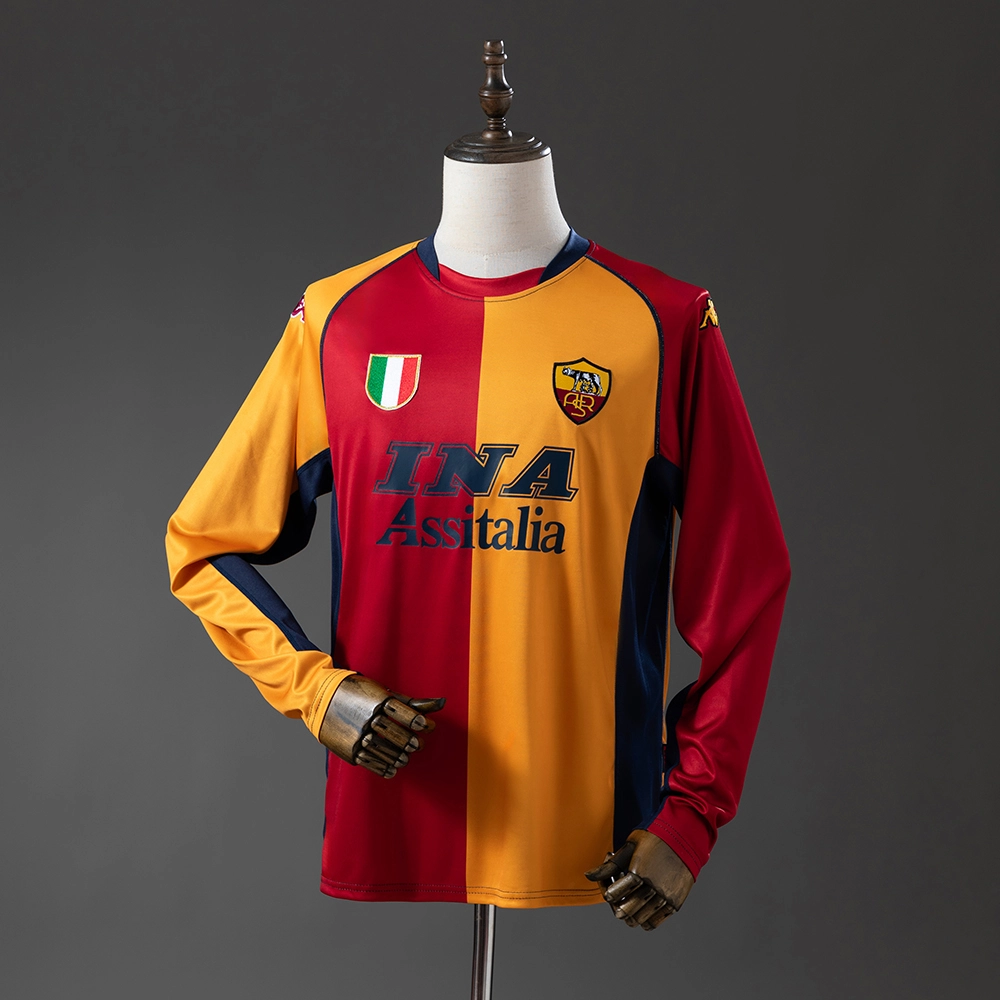 Roma 01/02 Champion Edition Long Sleeve Retro Jersey