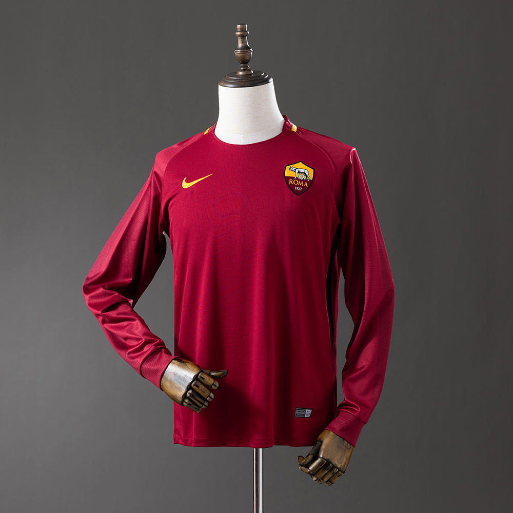 Roma 17/18 Home Long Sleeve Retro Jersey