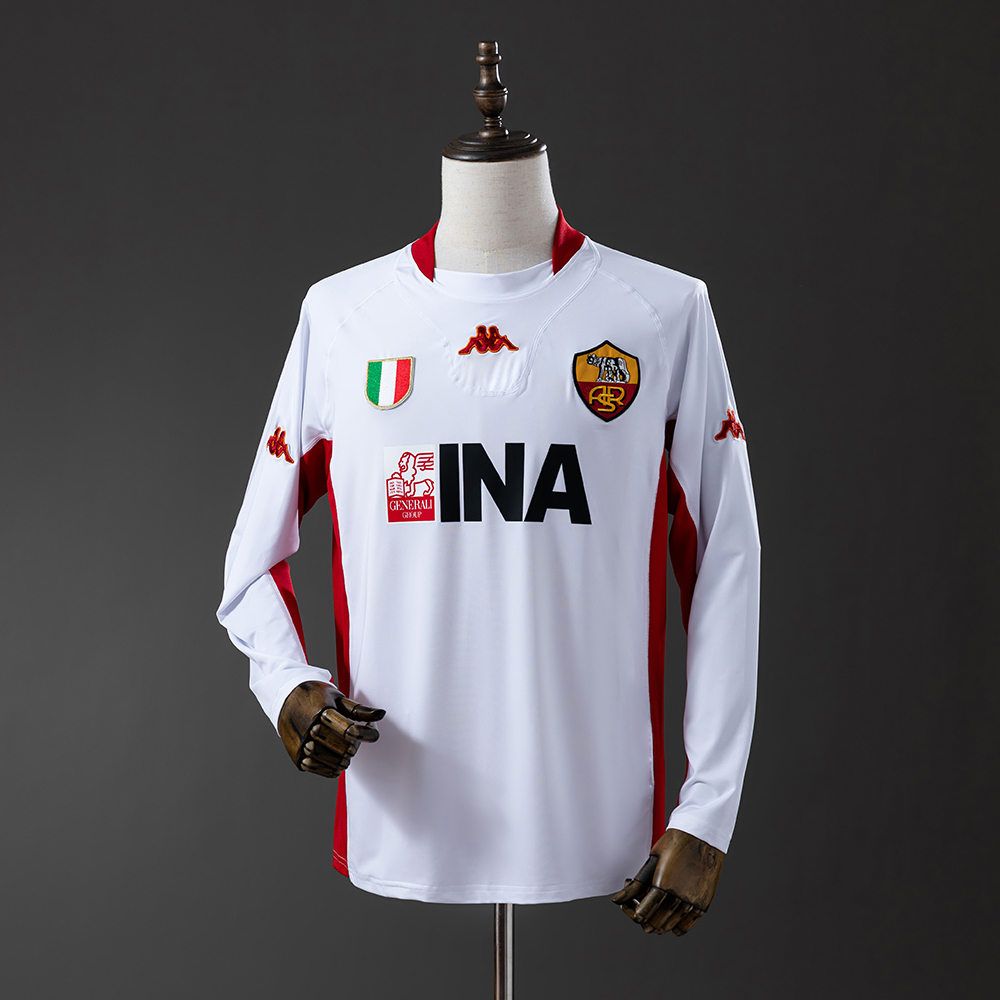 Roma 01/02 Away Long Sleeve Retro Jersey