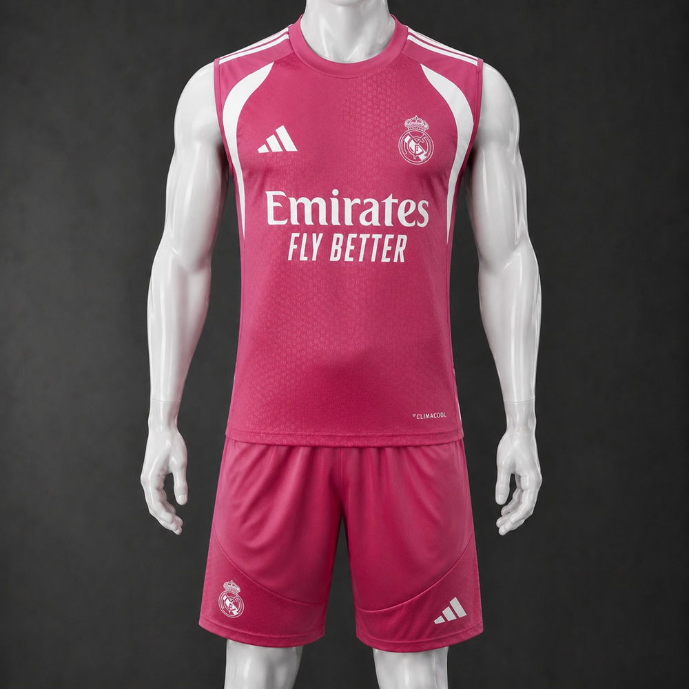 Real Madrid 26/27 Pink White Training Vest kit