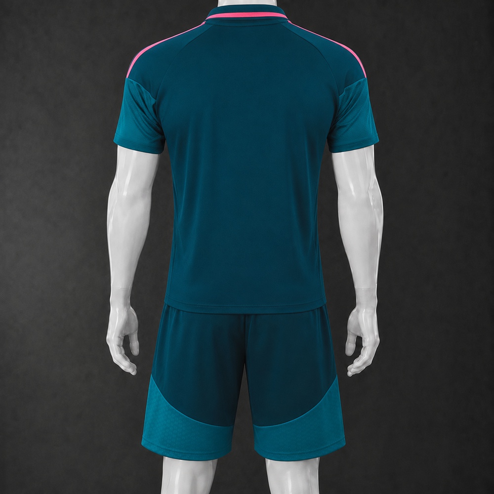 Real Madrid 26/27 Teal Pink Polo Short Sleeve Short Set Foto 2