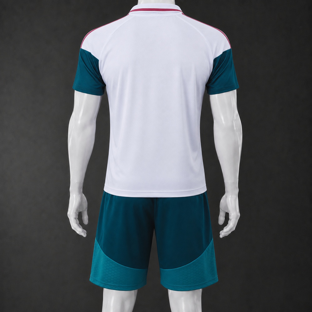 Real Madrid 26/27 White Teal Red  Polo/Pants Kit Foto 2
