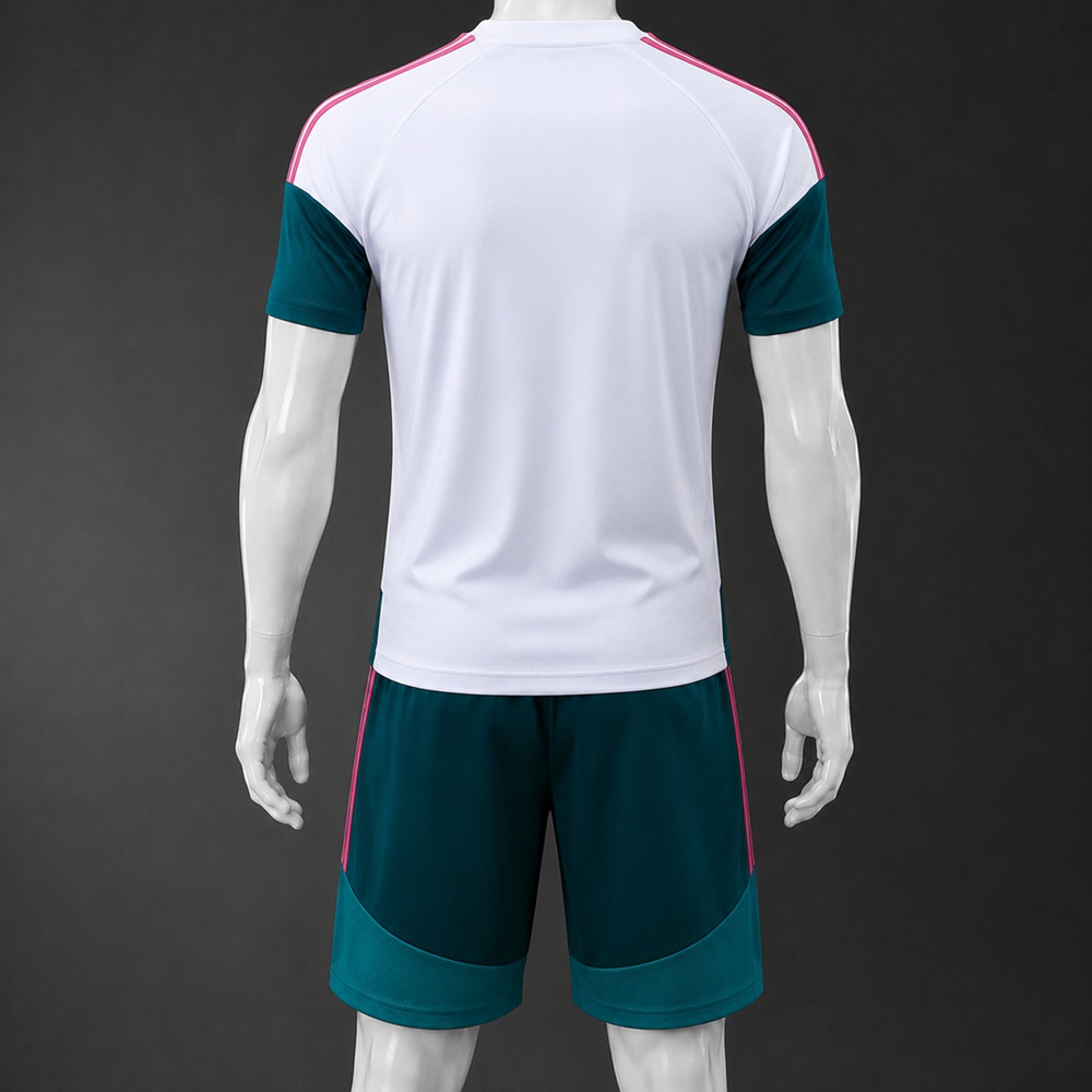 Real Madrid 26/27 White Teal Short Sleeve Short Set Foto 2