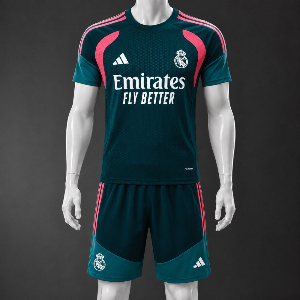 Real Madrid 26/27 Teal Short Sleeve Short Set