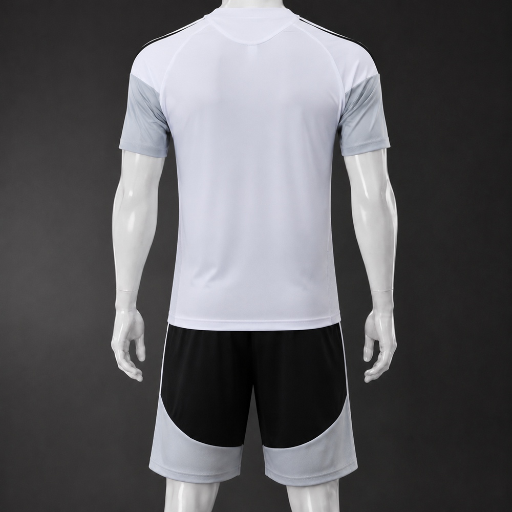 Real Madrid 26/27 White Black Short Sleeve Short Set Foto 2