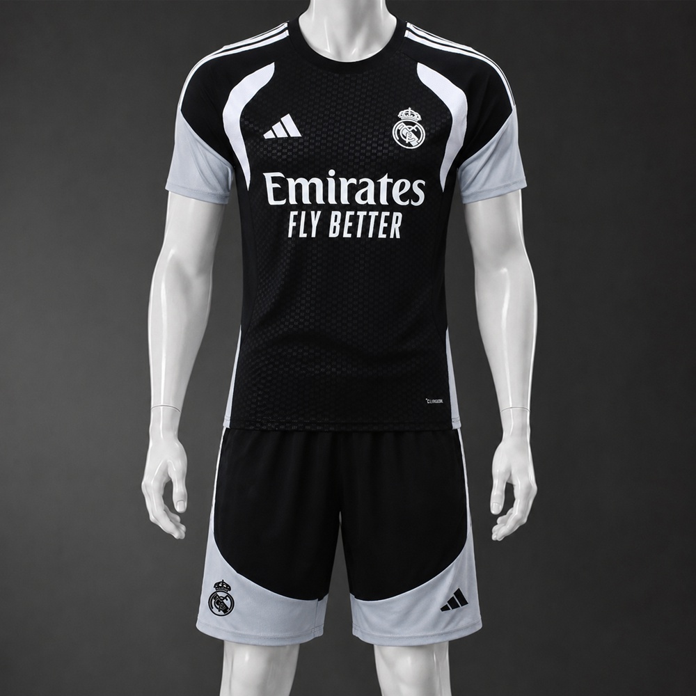 Real Madrid 26/27 Black Gray Short Sleeve Short Set