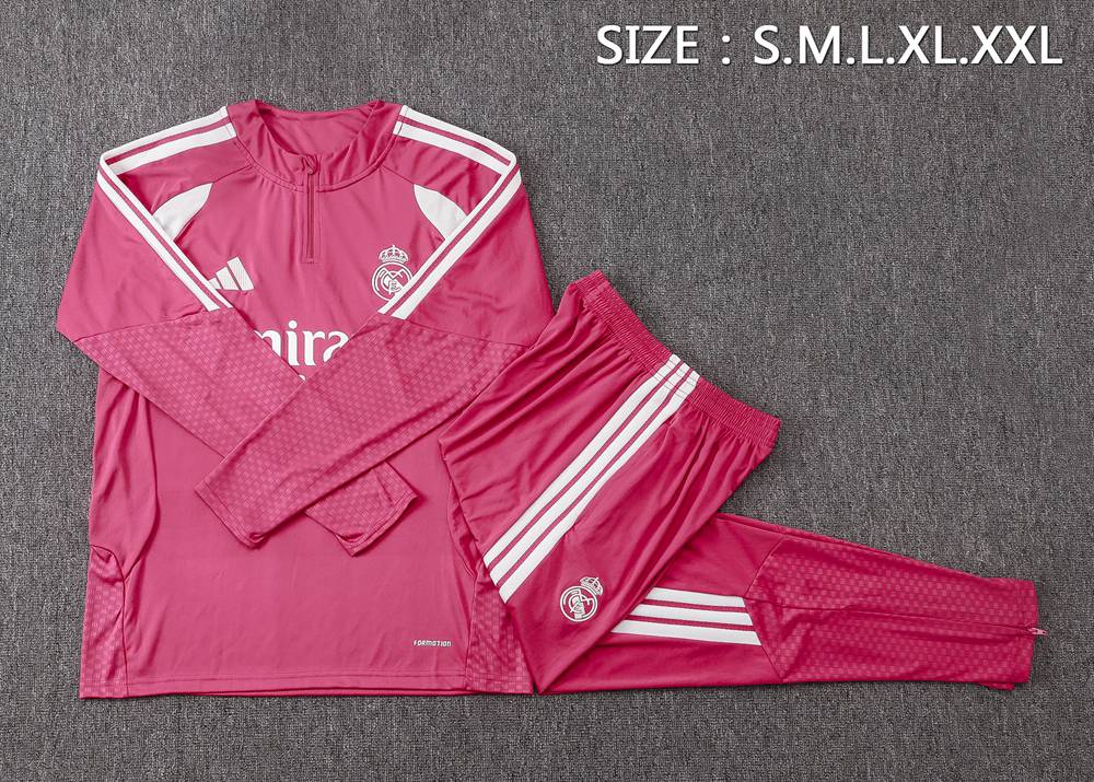 Real Madrid 26/27 Pink White Half Zip Tracksuit Foto 2