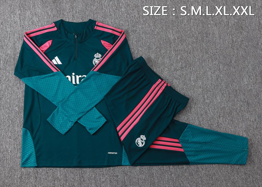 Real Madrid 26/27 Teal Green Half Zip Tracksuit Foto 2