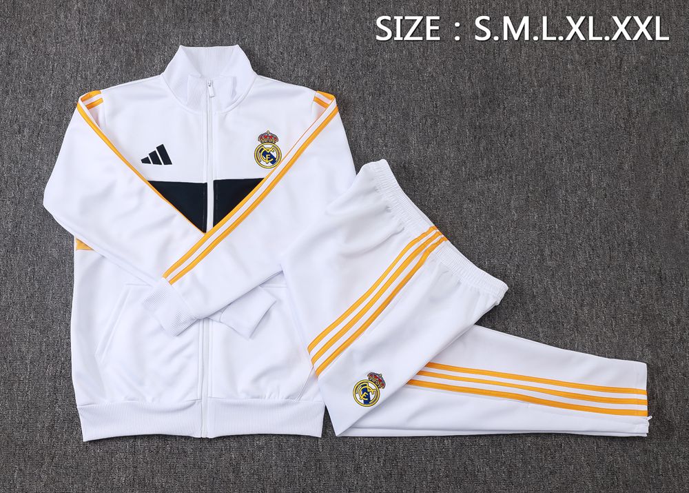 Real Madrid 26/27 White Navy Gold Jacket Kit Foto 2
