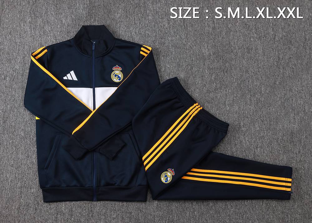 Real Madrid 26/27 Navy White Gold Jacket Kit Foto 2