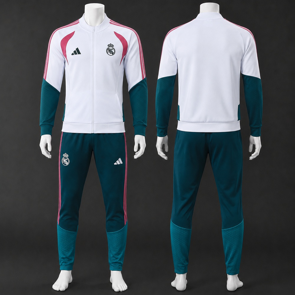 Real Madrid 26/27 White Dark Jacket Kit