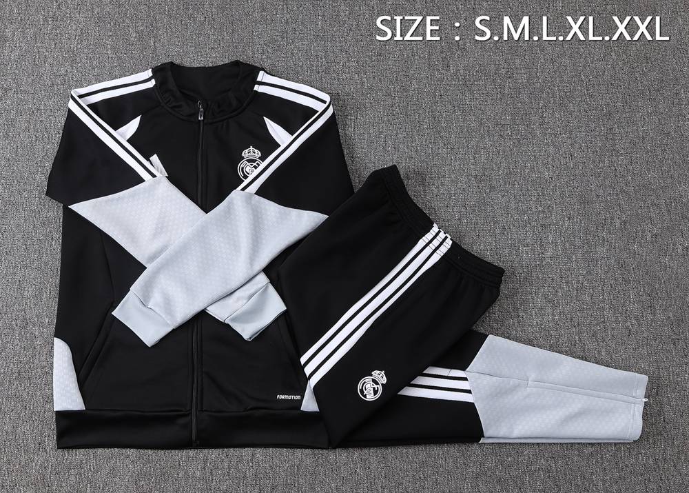Real Madrid 26/27 Training Edition Black White Grey Jacket Kit Foto 2