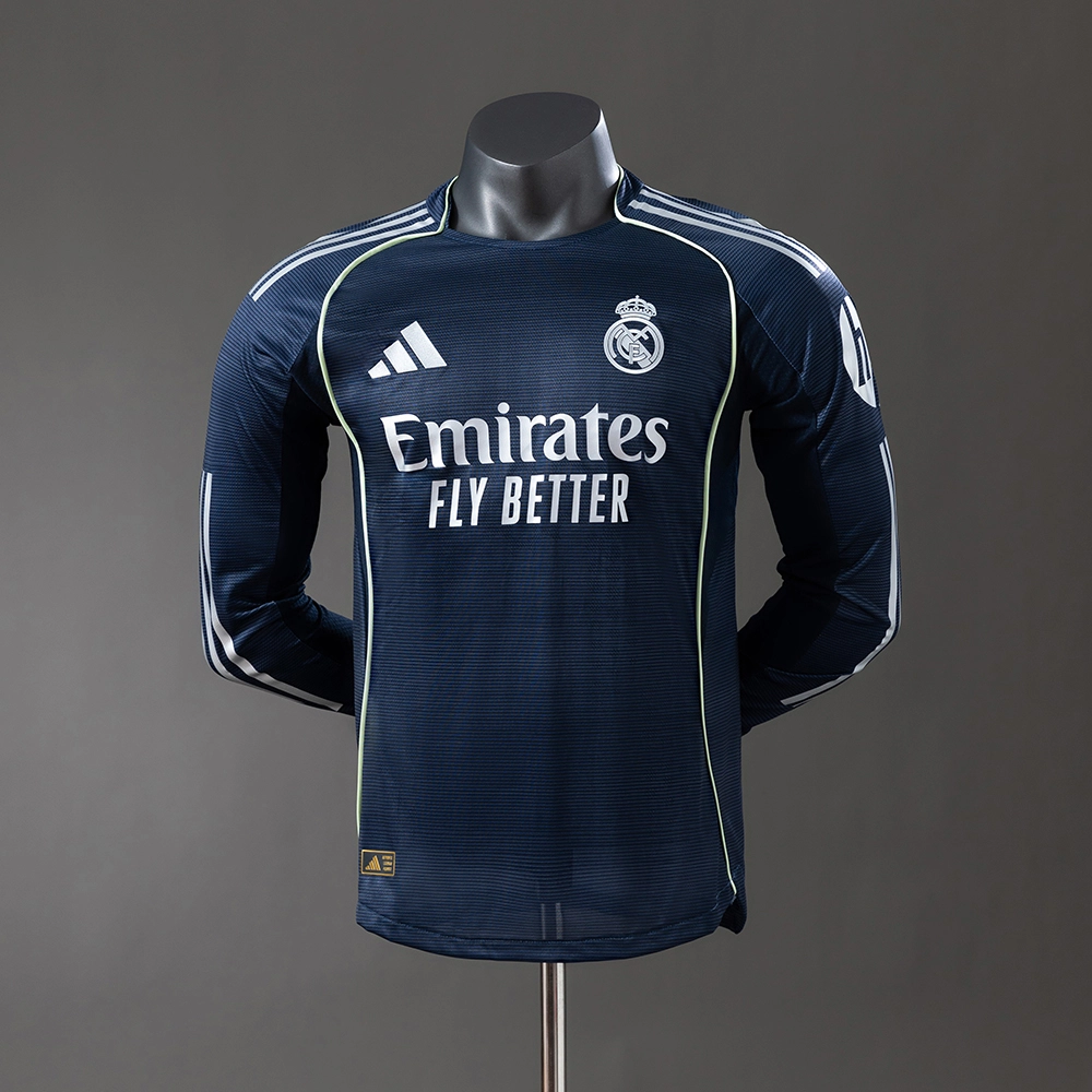 Real Madrid 25/26 Away Long Sleeve Player Version Jersey