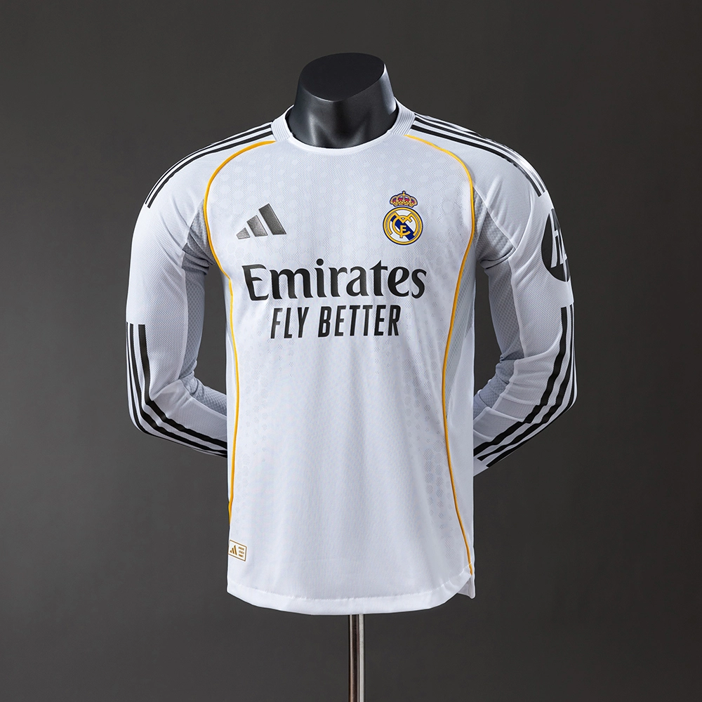 Real Madrid 25/26 Home Long Sleeve Player Version Jersey