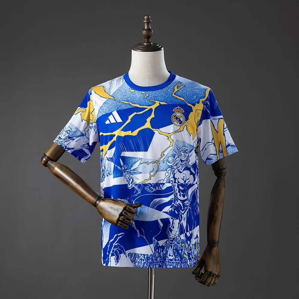 Real Madrid 25/26 Marvel Comics Pre-Match Jersey Blue