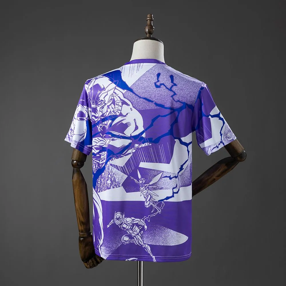 Real Madrid 25/26 Marvel Comics Pre-Match Jersey Purple Foto 2