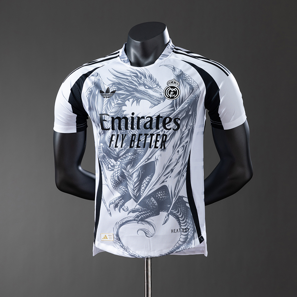 Real Madrid 25/26 White Dragon Horse Player Version Jersey