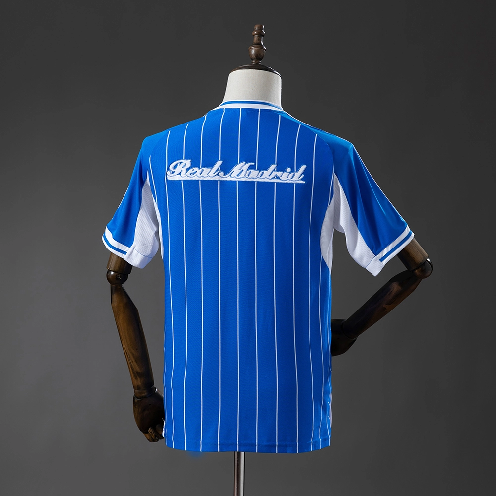 Real Madrid 25/26 US Pack Full-Button Baseball Jersey Blue Foto 2