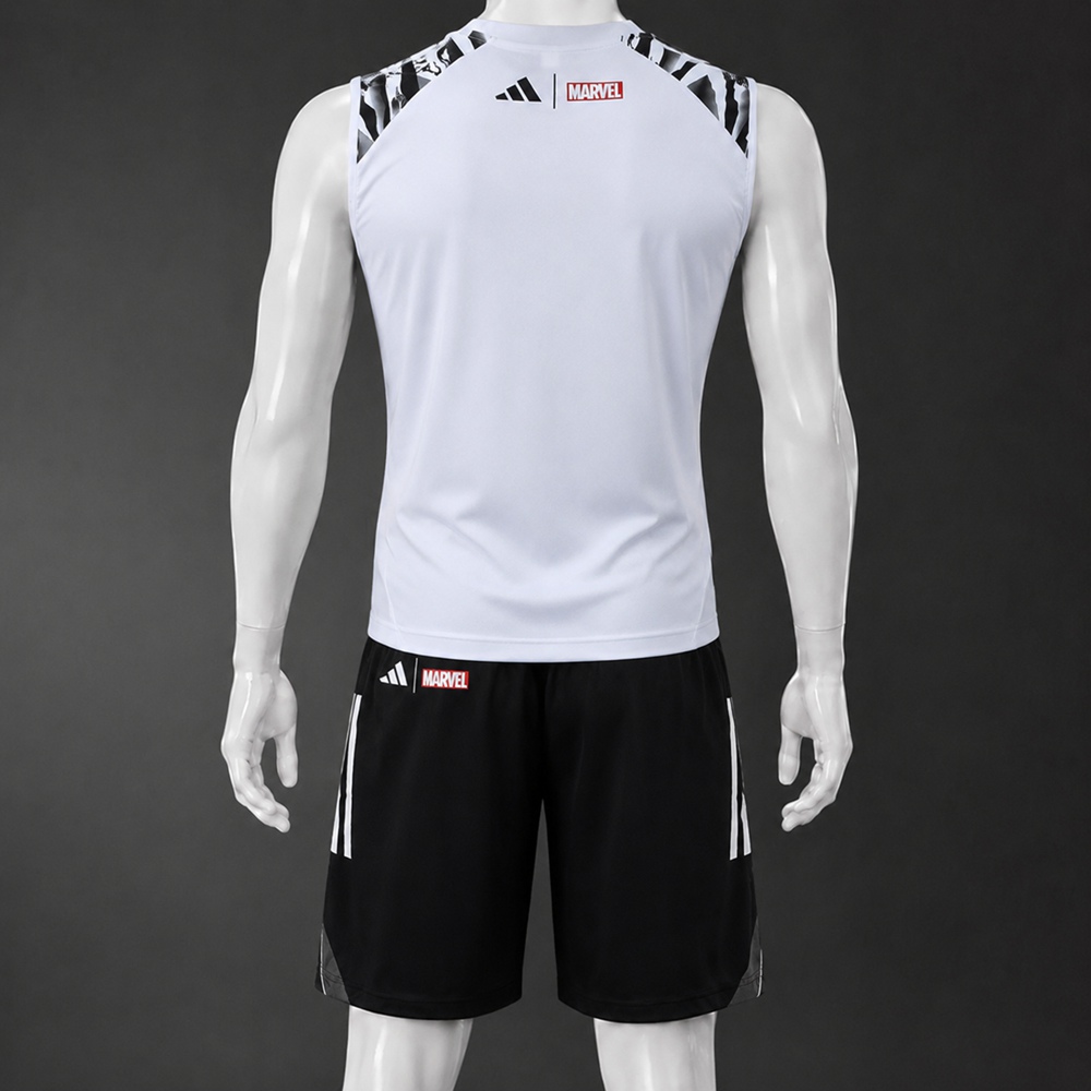 Real Madrid 25/26 White Black Training Vest kit Foto 2