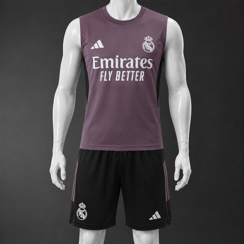 Real Madrid 25/26 Purple Black Training Vest kit