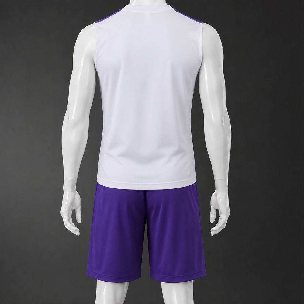 Real Madrid 25/26 White Purple Training Vest kit Foto 2