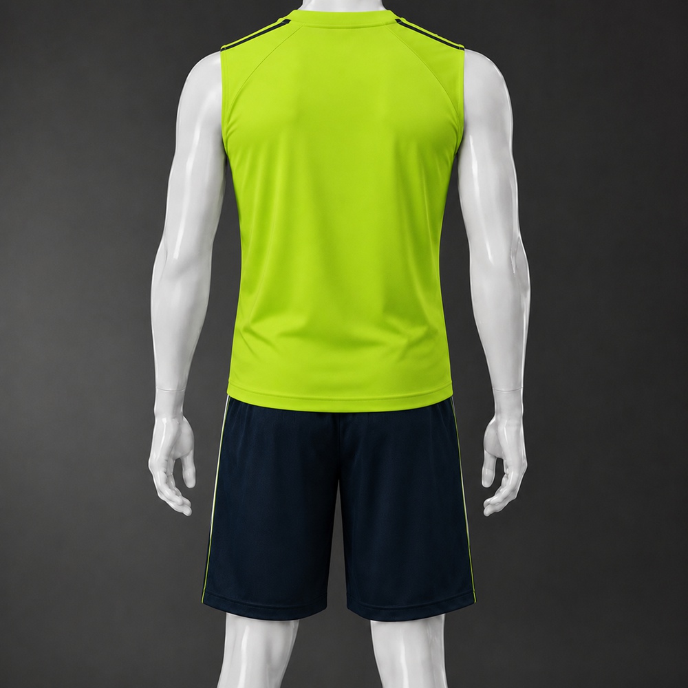 Real Madrid 25/26 Neon Yellow Navy Training Vest kit Foto 2