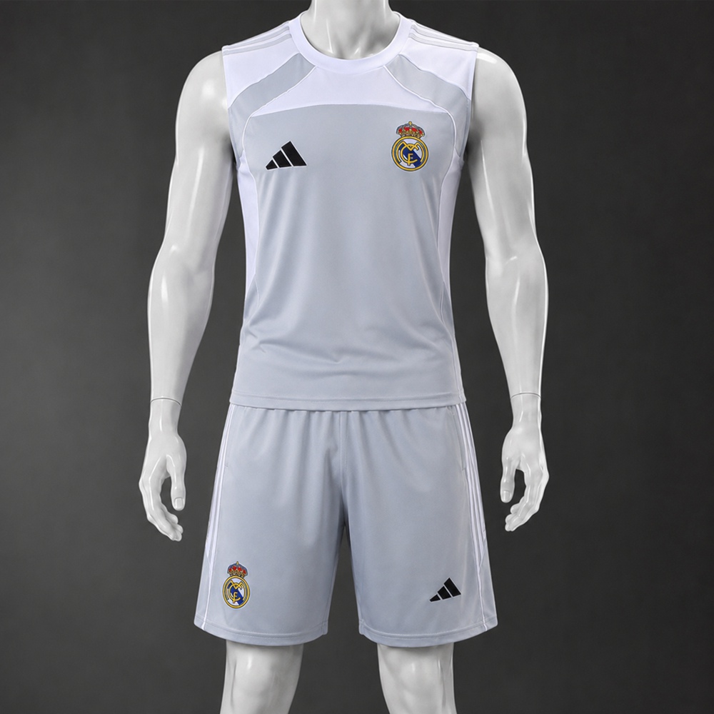 Real Madrid 25/26 Light Gray White Training Vest kit