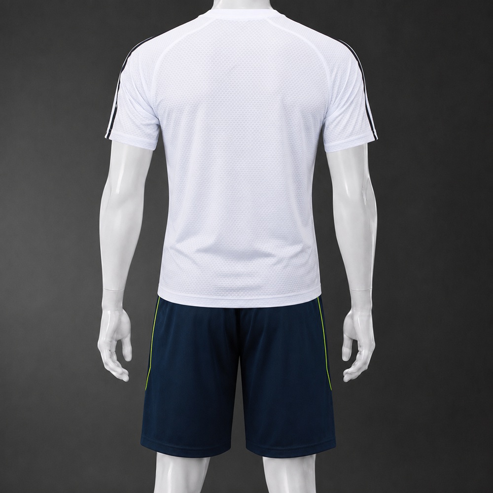 Real Madrid 25/26 White Navy Short Sleeve Short Set Foto 2